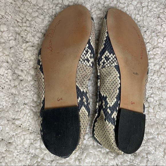 SAM Edelman Snakeskin Leather Ballet Flats size 6.5 - Picture 6 of 7